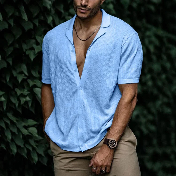 Men's Shirts Short Sleeve Button Up Casual Summer Shirt