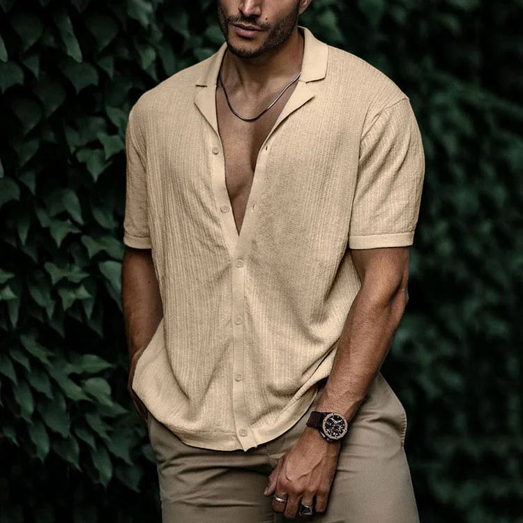 Men's Shirts Short Sleeve Button Up Casual Summer Shirt