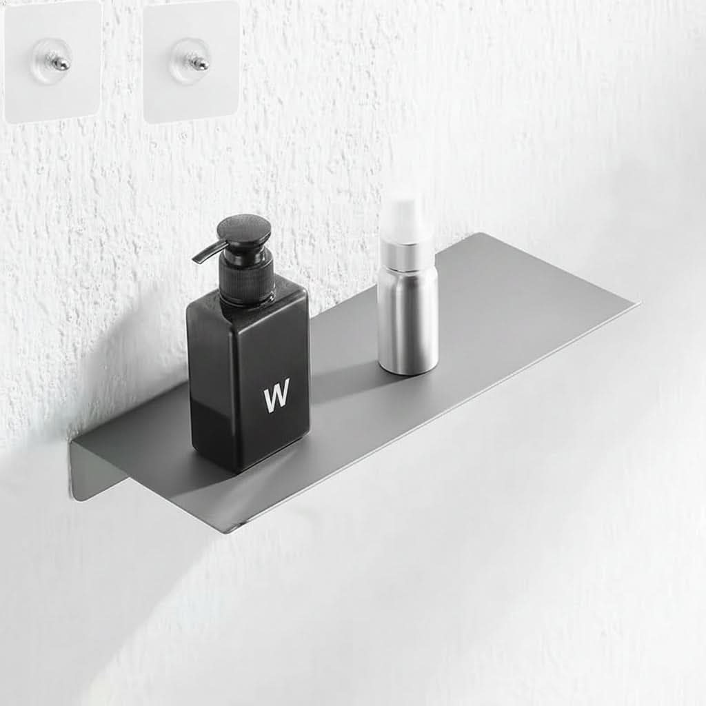 Floating Wall Shelf No Drill - Adhesive Bathroom Shelf