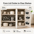 adhesive pot lid holders for cabinet doors in black
