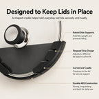 adhesive pot lid holders for cabinet doors in black
