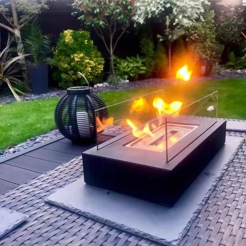 FLAMEGLOW – Portable Bioethanol Tabletop Fireplace for a Stylish Flame Ambience