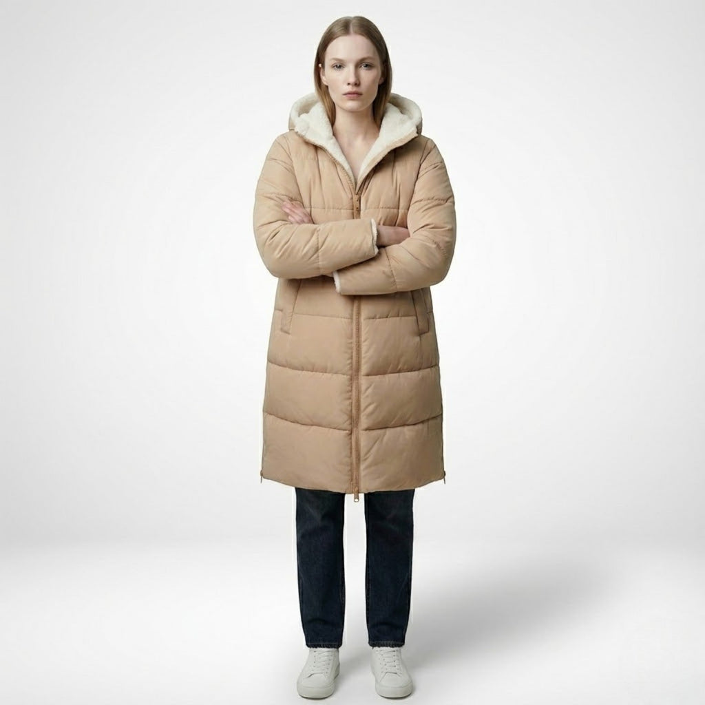 Alessia – Women's Winter Reversible Jacket - Puffer Jacket - Green - Taylor & Bennett