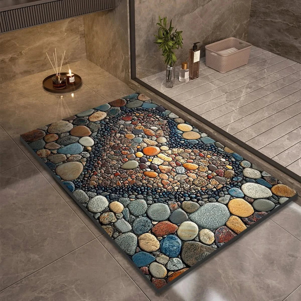 Diatomite Bath Mat – Fast-Drying Non-Slip Floor Mat for Bathroom