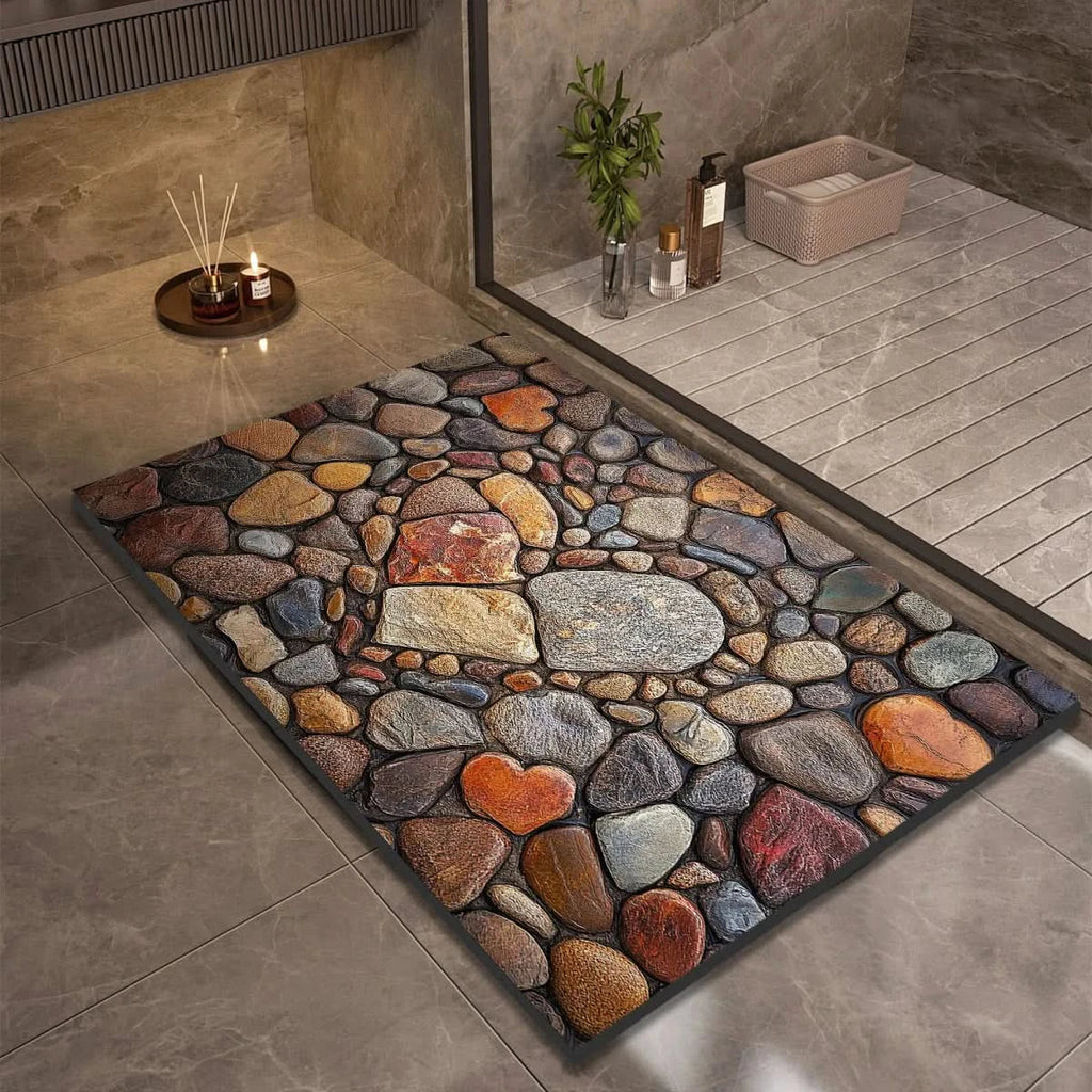 Diatomite Bath Mat – Fast-Drying Non-Slip Floor Mat for Bathroom