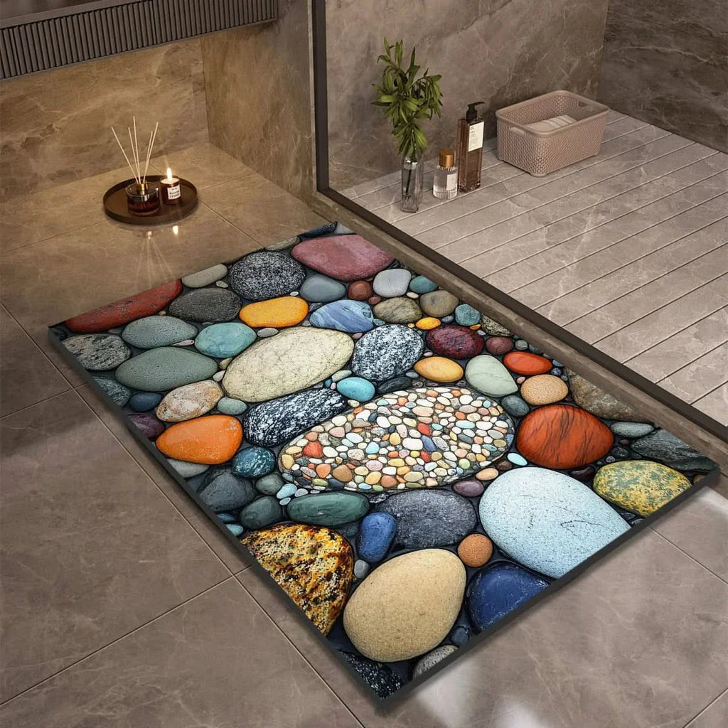 Diatomite Bath Mat – Fast-Drying Non-Slip Floor Mat for Bathroom