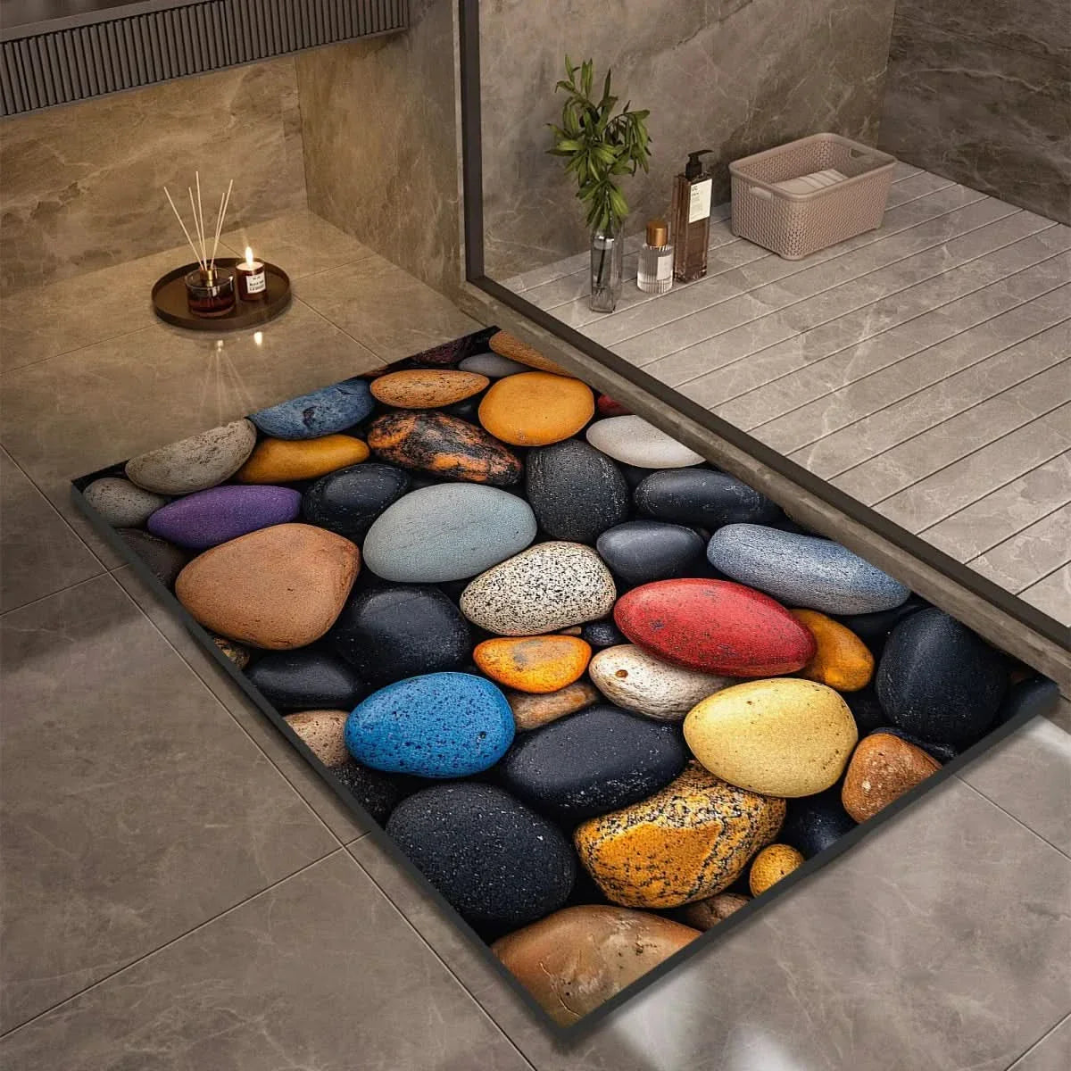 Diatomite Bath Mat – Fast-Drying Non-Slip Floor Mat for Bathroom