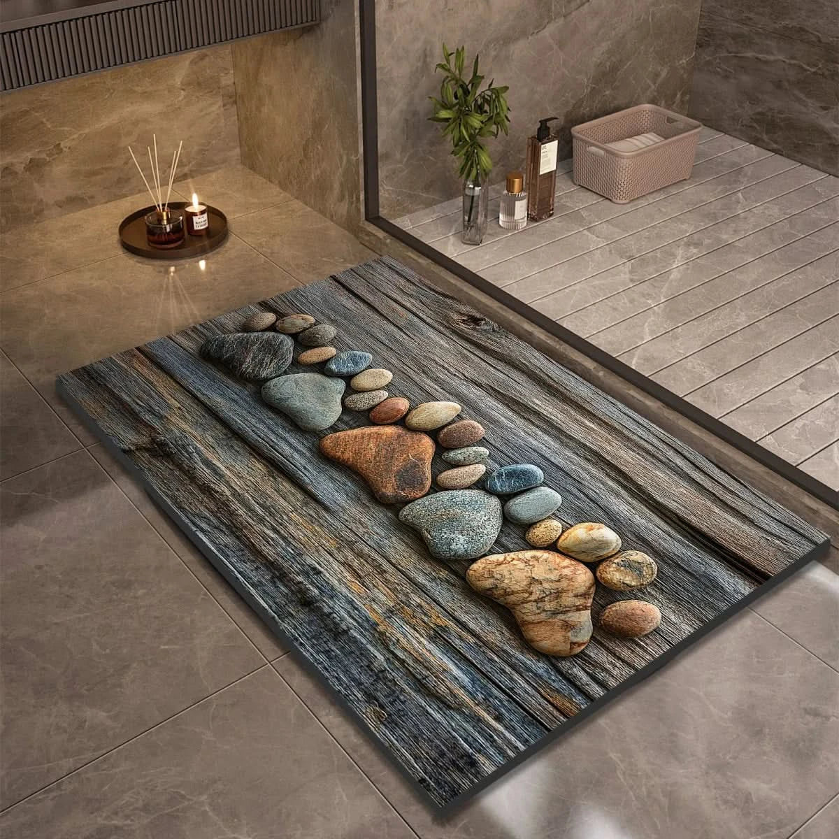 Diatomite Bath Mat – Fast-Drying Non-Slip Floor Mat for Bathroom