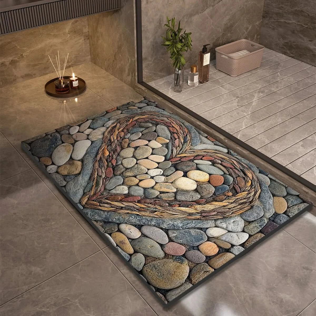 Diatomite Bath Mat – Fast-Drying Non-Slip Floor Mat for Bathroom