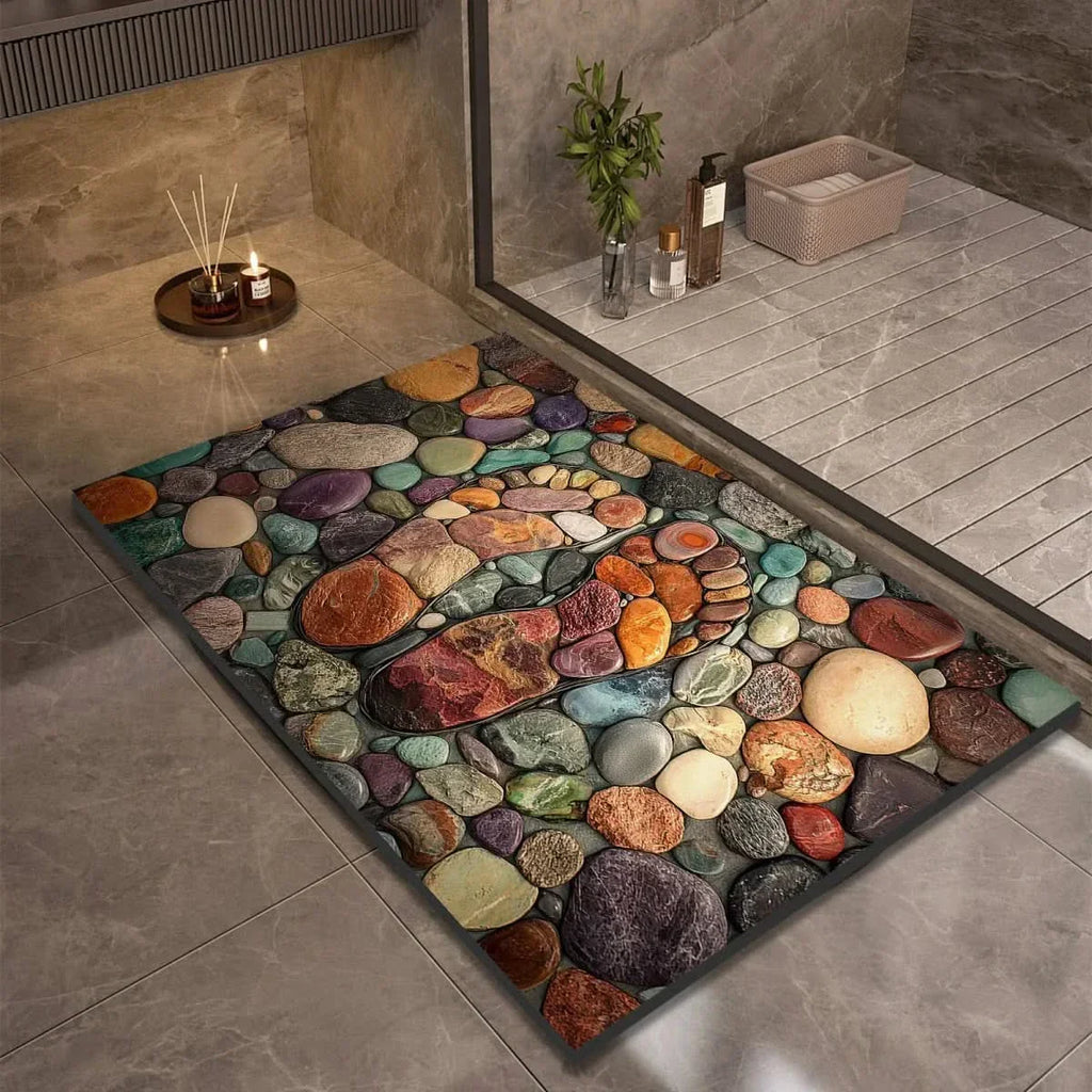 Diatomite Bath Mat – Fast-Drying Non-Slip Floor Mat for Bathroom