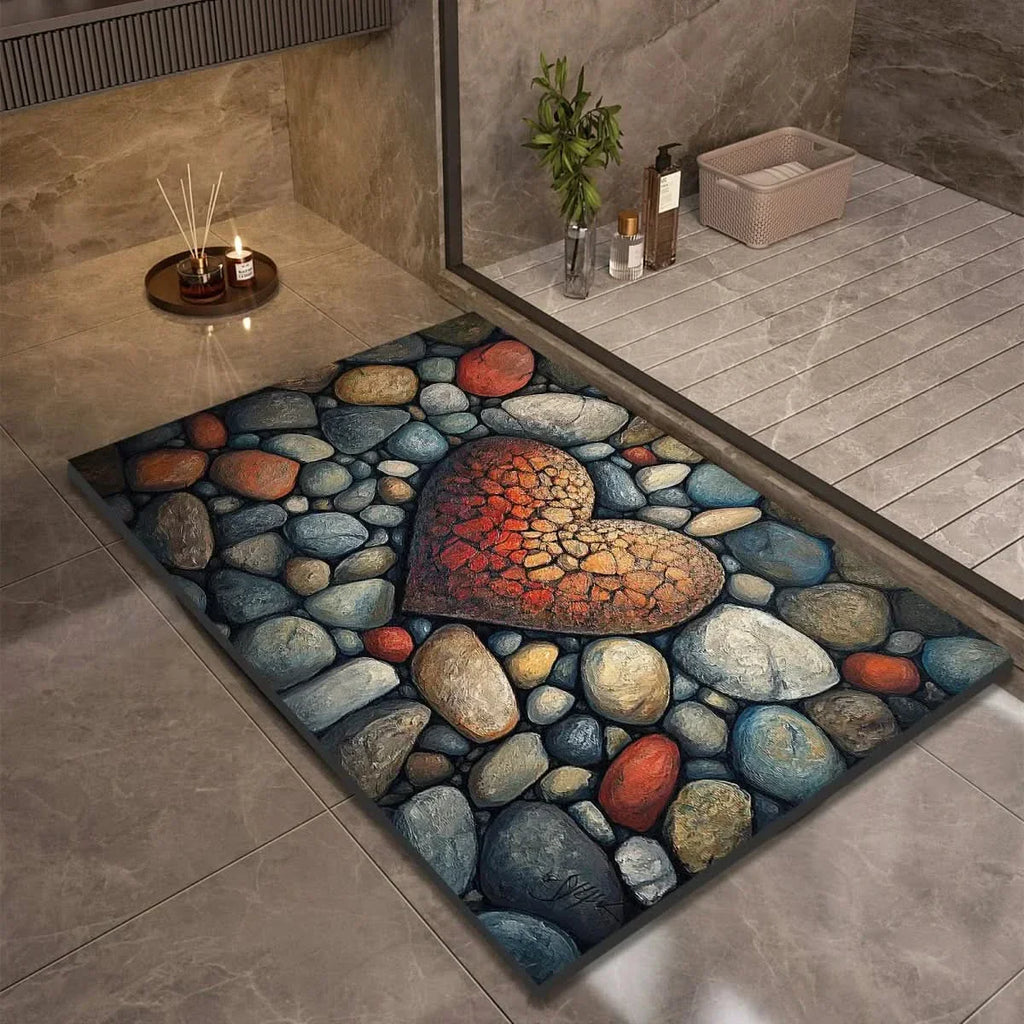 Diatomite Bath Mat – Fast-Drying Non-Slip Floor Mat for Bathroom