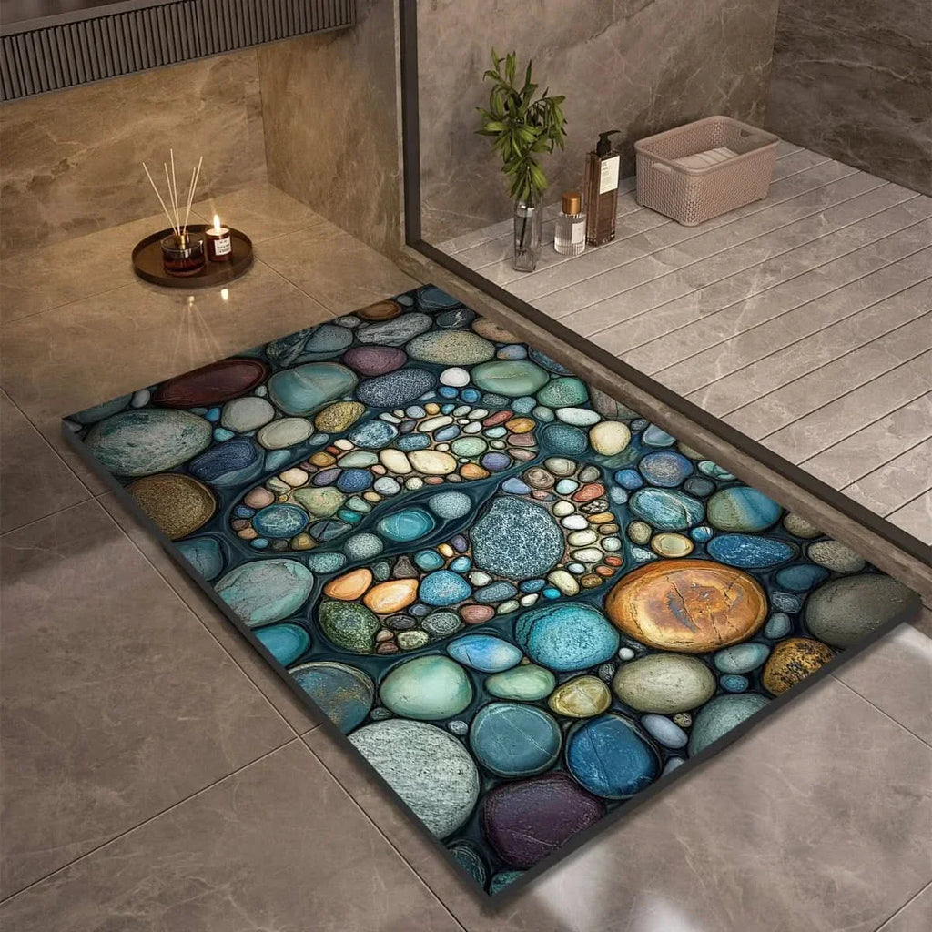 Diatomite Bath Mat – Fast-Drying Non-Slip Floor Mat for Bathroom