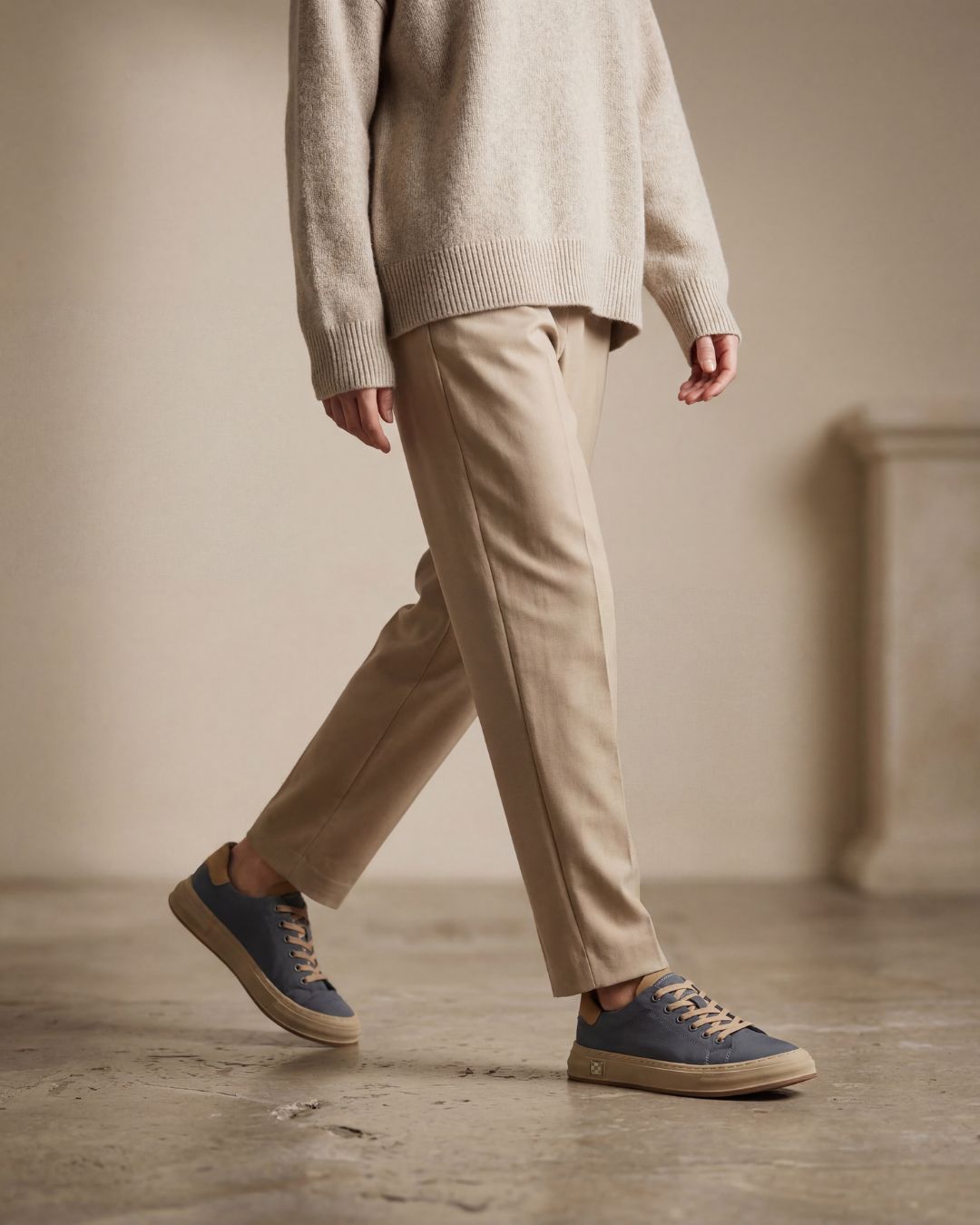 Men's Canvas Sneakers Low-Top Minimalist Design