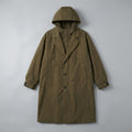 Kensington Overcoat — Army Green, flat lay front on grey seamless