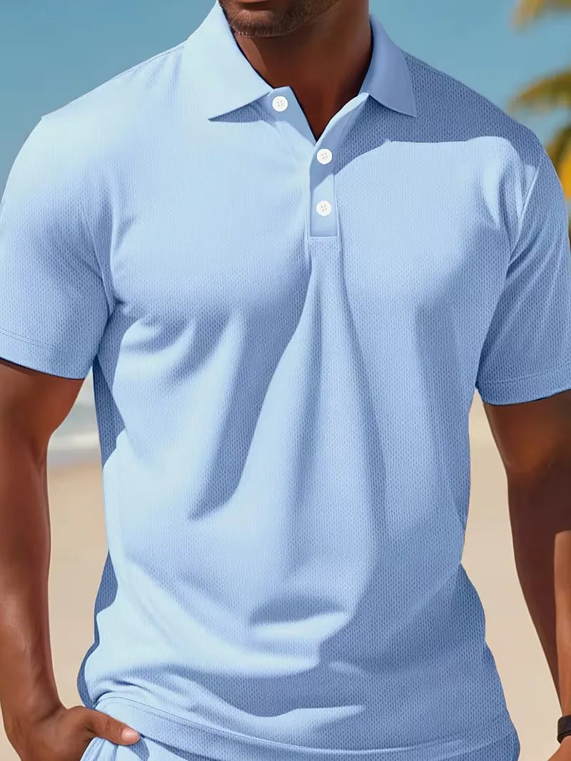 Men's Summer Polo Shirt and Shorts Set – Lightweight Two-Piece