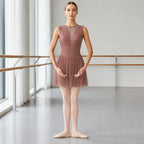 ballet leotard — Dusty pink mesh open back — view 24