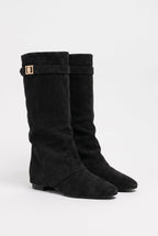 Women's Over-the-Knee Boots Draped in Black — primary product