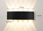 Modern Outdoor LED Wall Lamp – Sleek Waterproof Wall Light, black rectangular fixture for garden or living room