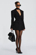 Blazer Minikleid Tailliert Damen - Cecile LavelleSchwarz