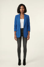 Blue Fitted Single-breasted Blazer with Classic Lapel - Blazers - Photo 10