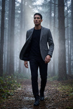 Gray Slim Tailored Single-breasted Formal Blazer - Formal blazers - Photo 4
