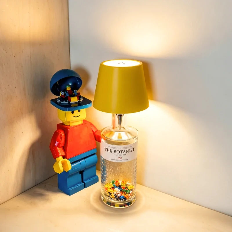 Rechargeable Bottle Lamp Topper - Cordless LED Table Light