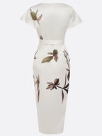 Devorah Leaf Print Wrap Midi Dress_7