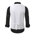 Mens Glitter Waistcoat with Satin Collar