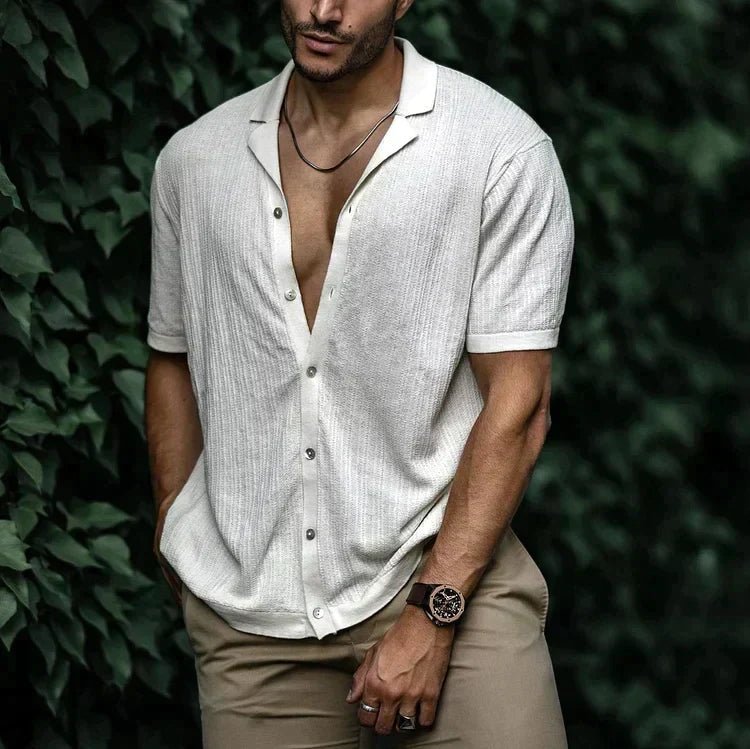 Men's Shirts Short Sleeve Button Up Casual Summer Shirt
