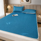 Foldable Cooling Sleep Mat - Breathable Waffle-Texture Bed Topper