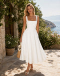 Iona Square Neck Cocktail Midi Dress_2