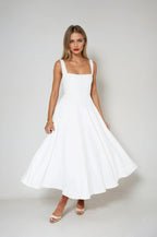 Iona Square Neck Cocktail Midi Dress_3