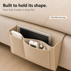 Under-Mattress Bedside Caddy - Hanging Felt Storage Organizer