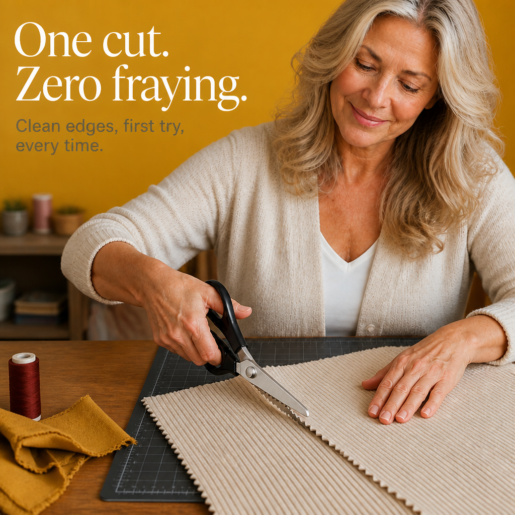 Spring-Assisted Zigzag Pinking Shears – Fabric Edge Scissors