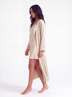 Women's Silk Nightgown and Robe Set – 2-Piece Sleepwear