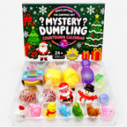 Boîte du calendrier de l'Avent Boulettes Squishy avec 24 surprises de jouets squishy