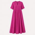 Fay Pleated Linen Maxi Dress_2