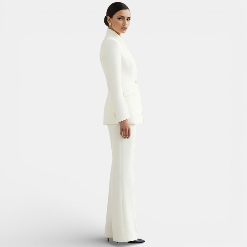 Women's Tailored Blazer Suit Set - Jacket and Trousers