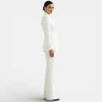 Women's Tailored Blazer Suit Set - Jacket and Trousers