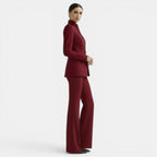 Women's Tailored Blazer Suit Set - Jacket and Trousers