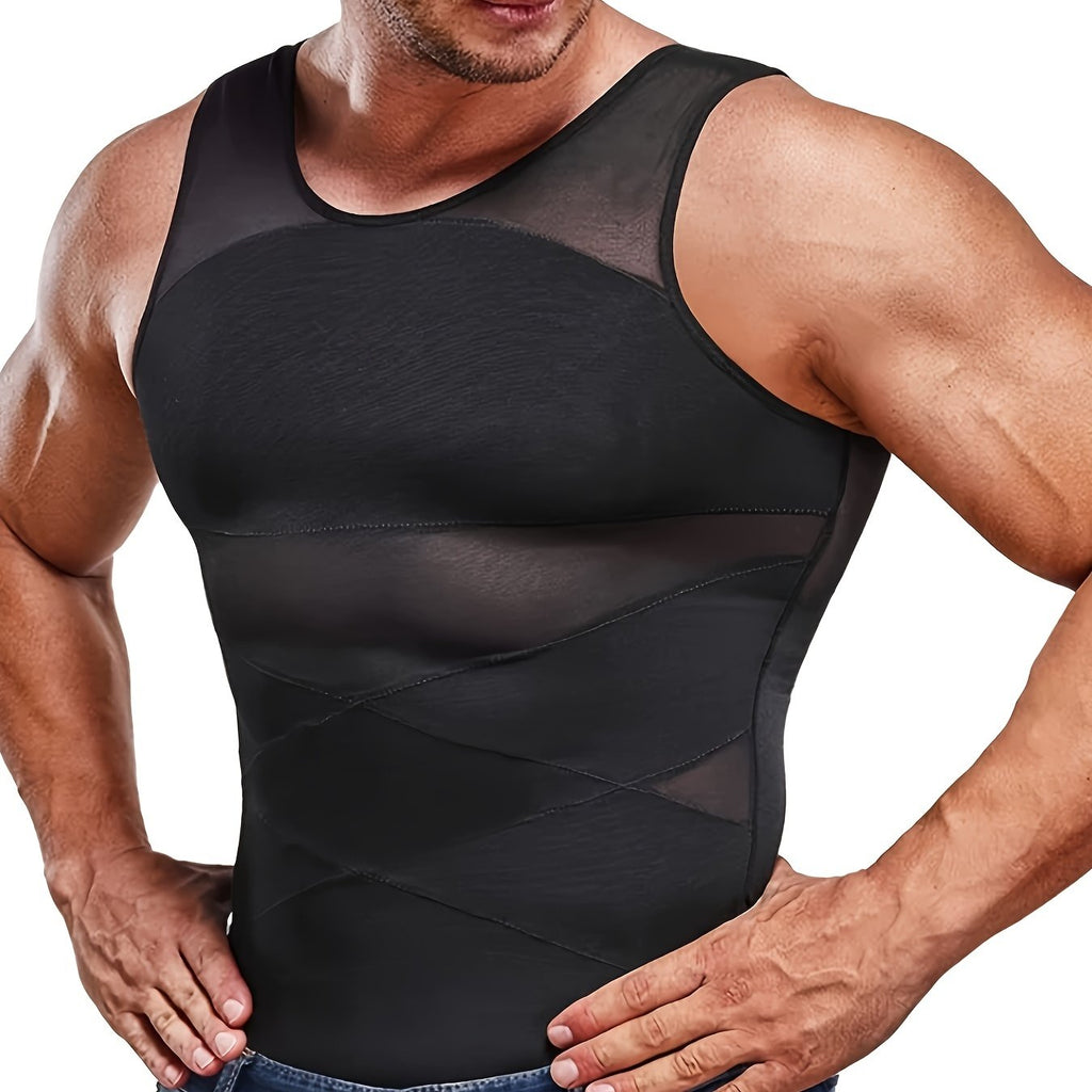 Men's Compression Tank Top – Fitted Sleeveless Muscle Vest