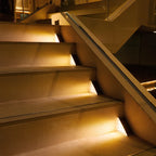 Solar Powered Outdoor Stair Lights with Dusk Sensor, Waterproof LED