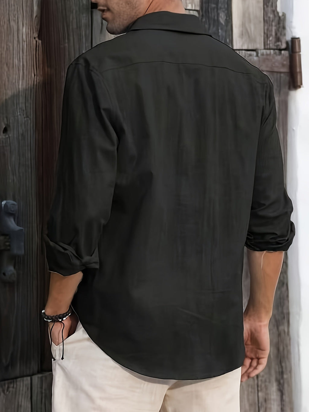 Men's Lightweight Casual Shirt – Relaxed Fit Long Sleeve
