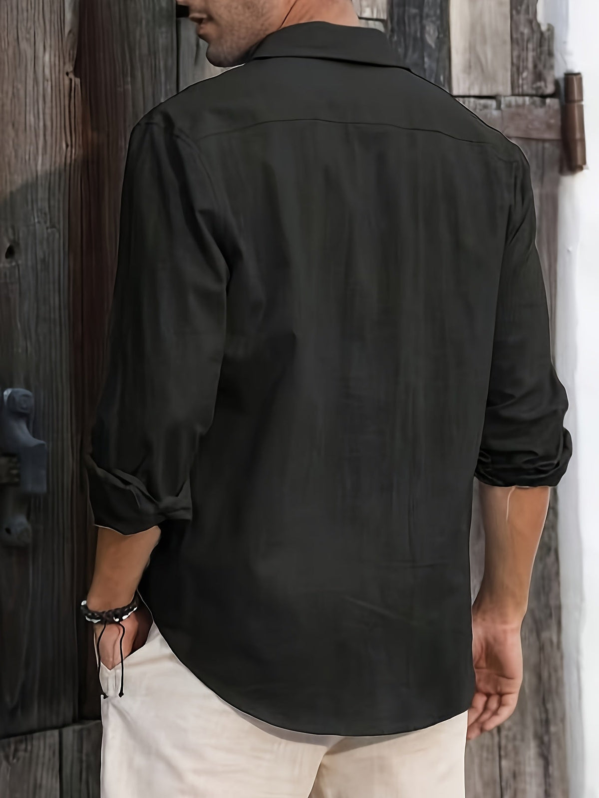 Men's Lightweight Casual Shirt – Relaxed Fit Long Sleeve