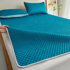 Foldable Cooling Sleep Mat - Breathable Waffle-Texture Bed Topper