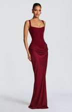 Claudia Corset Satin Maxi Dress_2