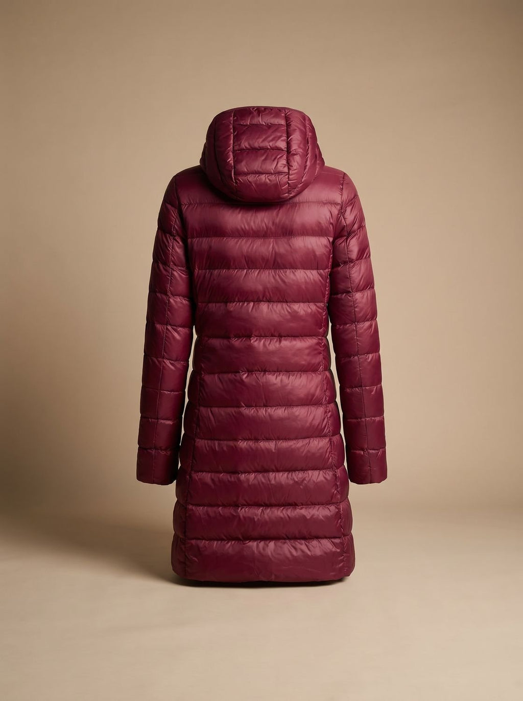 Women's Winter Jacket - Long Lightweight Puffer Coat with Hood