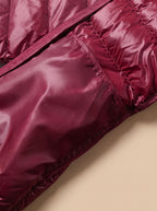Women's Winter Jacket - Long Lightweight Puffer Coat with Hood