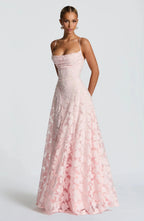 Dames Maxi Jurk Mouwloos met Cowl-hals en Bloemenpatroon
