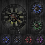 VinylDart | Vintage Vinyl Dart Wall Clock | Silent Movement & Retro Design for Clubs, Bars & Game Rooms